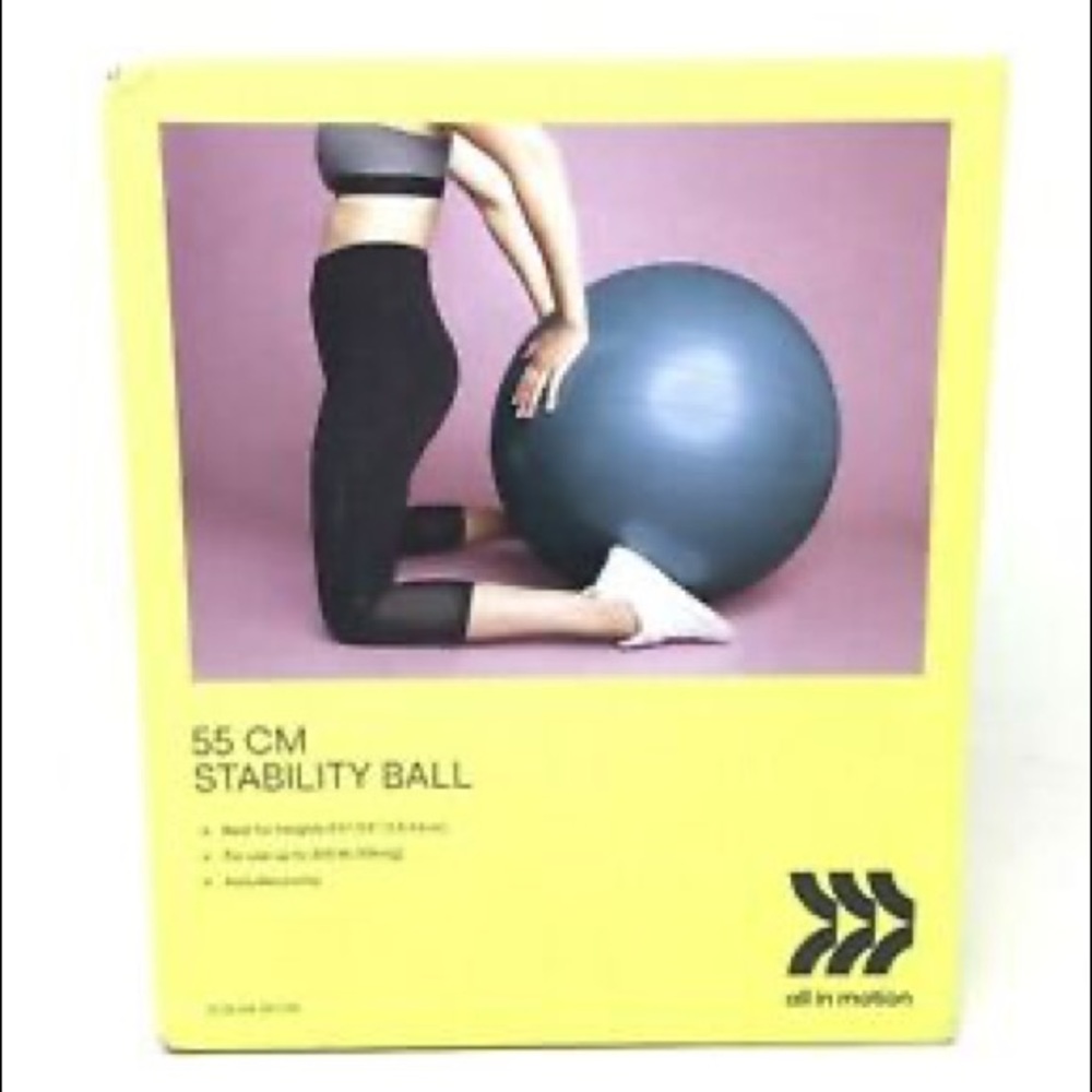 NWT All-in-Motion 55cm Stability Yoga Ball in Glacier Blue